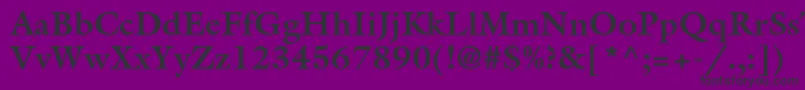 GalliardstdBold Font – Black Fonts on Purple Background