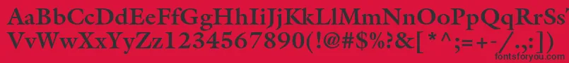 GalliardstdBold Font – Black Fonts on Red Background