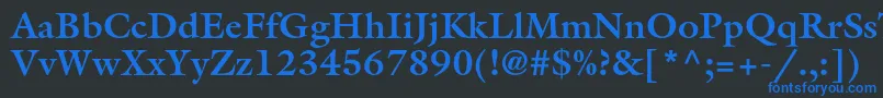 GalliardstdBold Font – Blue Fonts on Black Background