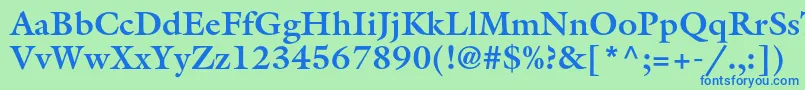 GalliardstdBold Font – Blue Fonts on Green Background