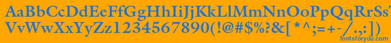 GalliardstdBold Font – Blue Fonts on Orange Background