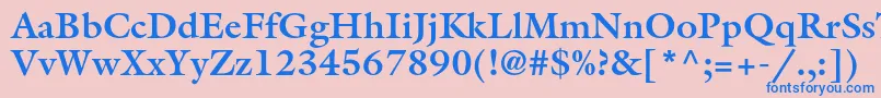 GalliardstdBold Font – Blue Fonts on Pink Background