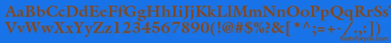 GalliardstdBold Font – Brown Fonts on Blue Background