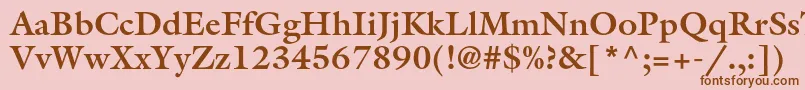 GalliardstdBold Font – Brown Fonts on Pink Background