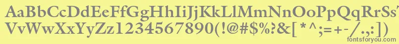 GalliardstdBold Font – Gray Fonts on Yellow Background