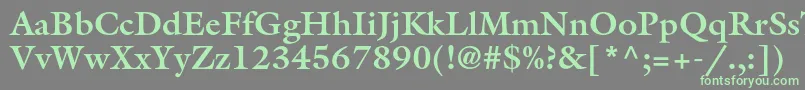 GalliardstdBold Font – Green Fonts on Gray Background