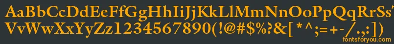 GalliardstdBold Font – Orange Fonts on Black Background