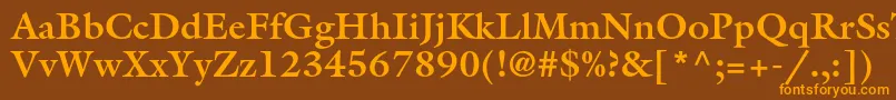 Шрифт GalliardstdBold – оранжевые шрифты на коричневом фоне