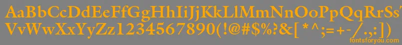 GalliardstdBold Font – Orange Fonts on Gray Background