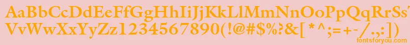 GalliardstdBold Font – Orange Fonts on Pink Background