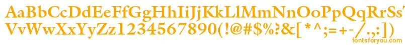 GalliardstdBold Font – Orange Fonts on White Background