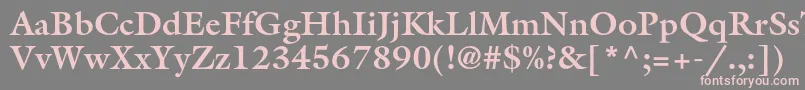 GalliardstdBold Font – Pink Fonts on Gray Background