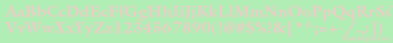 GalliardstdBold Font – Pink Fonts on Green Background