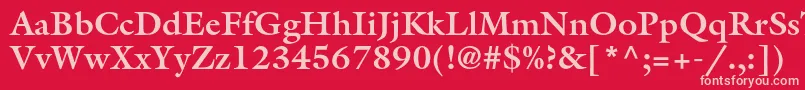 GalliardstdBold Font – Pink Fonts on Red Background