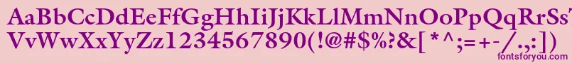 GalliardstdBold Font – Purple Fonts on Pink Background