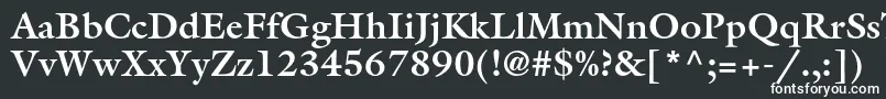 GalliardstdBold Font – White Fonts on Black Background
