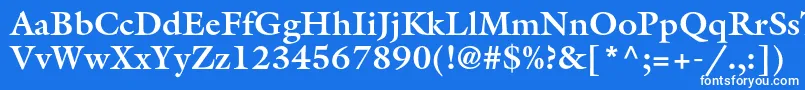GalliardstdBold Font – White Fonts on Blue Background