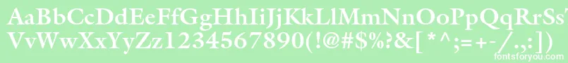 GalliardstdBold Font – White Fonts on Green Background