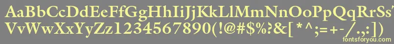 Шрифт GalliardstdBold – жёлтые шрифты на сером фоне