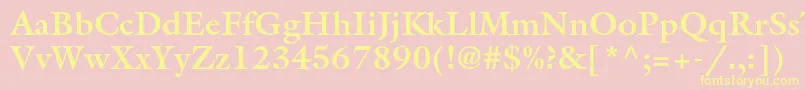 GalliardstdBold Font – Yellow Fonts on Pink Background