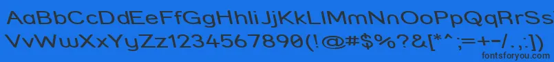 Strcmri Font – Black Fonts on Blue Background