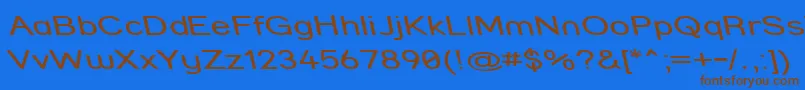 Strcmri Font – Brown Fonts on Blue Background