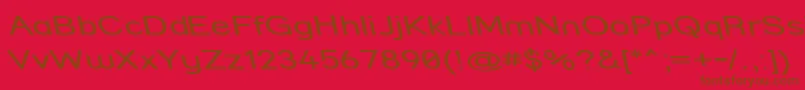 Strcmri-Schriftart – Braune Schriften auf rotem Hintergrund