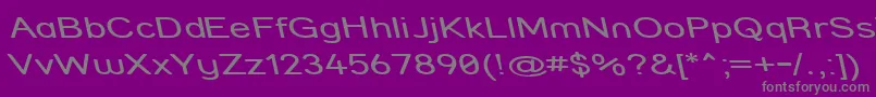 フォントStrcmri – 紫の背景に灰色の文字