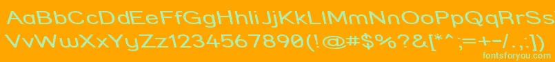Strcmri Font – Green Fonts on Orange Background
