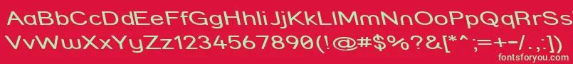 フォントStrcmri – 赤い背景に緑の文字
