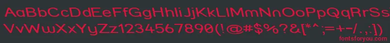 Strcmri Font – Red Fonts on Black Background