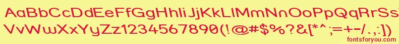 Strcmri Font – Red Fonts on Yellow Background