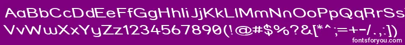 フォントStrcmri – 紫の背景に白い文字