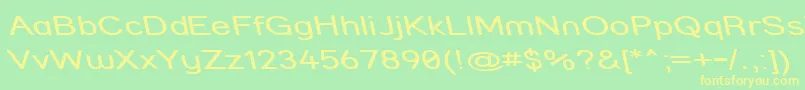 Strcmri Font – Yellow Fonts on Green Background