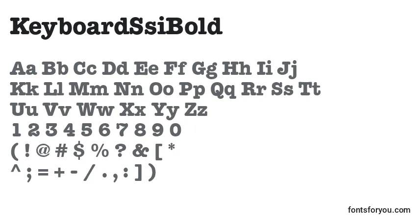 Schriftart KeyboardSsiBold – Alphabet, Zahlen, spezielle Symbole