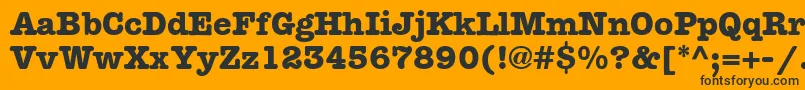 KeyboardSsiBold Font – Black Fonts on Orange Background