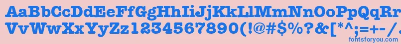 KeyboardSsiBold Font – Blue Fonts on Pink Background