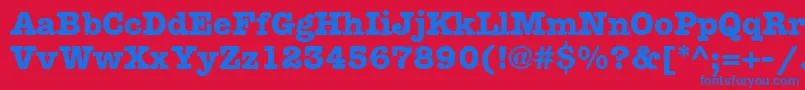 Police KeyboardSsiBold – polices bleues sur fond rouge