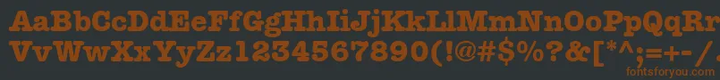 KeyboardSsiBold Font – Brown Fonts on Black Background