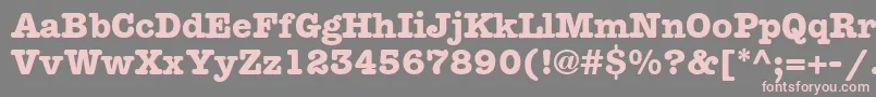 Czcionka KeyboardSsiBold – różowe czcionki na szarym tle