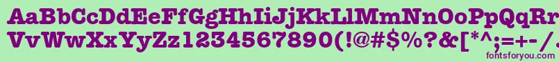 Police KeyboardSsiBold – polices violettes sur fond vert