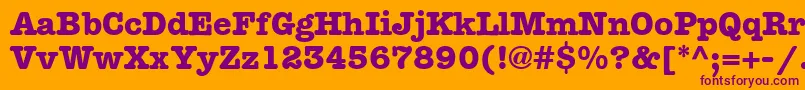 KeyboardSsiBold Font – Purple Fonts on Orange Background