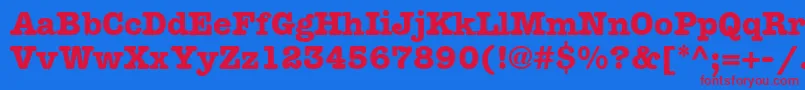 KeyboardSsiBold Font – Red Fonts on Blue Background