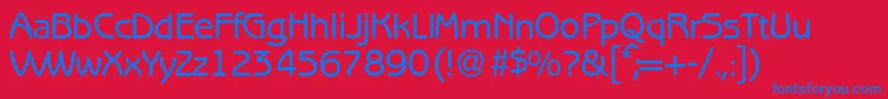 B691SansMediumRegular Font – Blue Fonts on Red Background