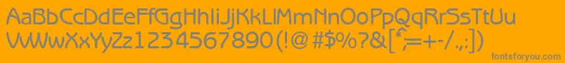 B691SansMediumRegular Font – Gray Fonts on Orange Background