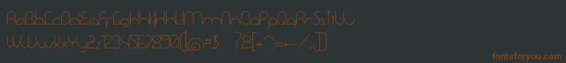 DawnerLight Font – Brown Fonts on Black Background