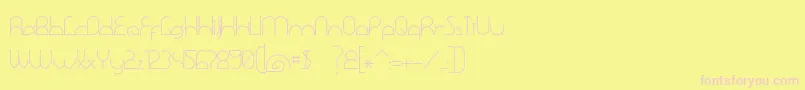 DawnerLight Font – Pink Fonts on Yellow Background