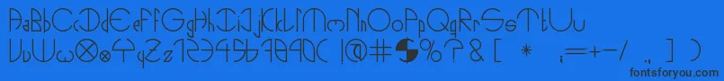 NightsOut Font – Black Fonts on Blue Background