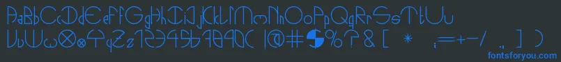 NightsOut Font – Blue Fonts on Black Background