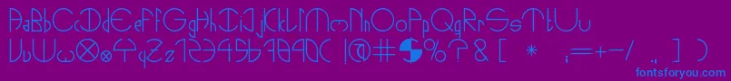 NightsOut Font – Blue Fonts on Purple Background